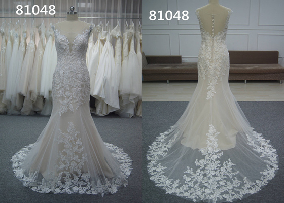 Embroidery Appliques Vintage Lace Sweetheart A Line Wedding Dress Pure White Bridal Wear