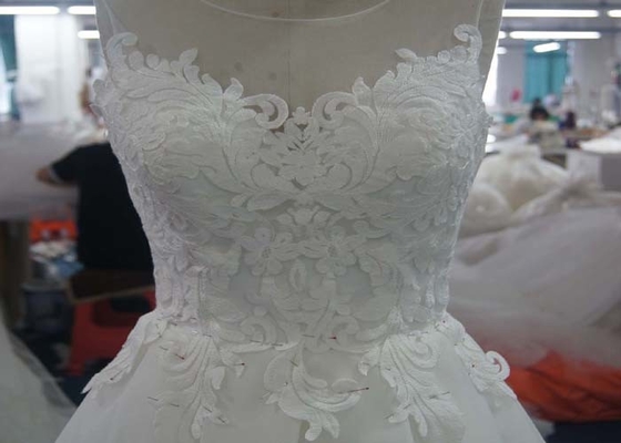 Fashion Beaded Princess Wedding Dresses / Maxi Tulle Beautiful Princess Wedding Gowns