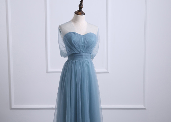 Light Grey Gorgeous Ladies Evening Dresses For Bridesmaid And Sisters Party A Line