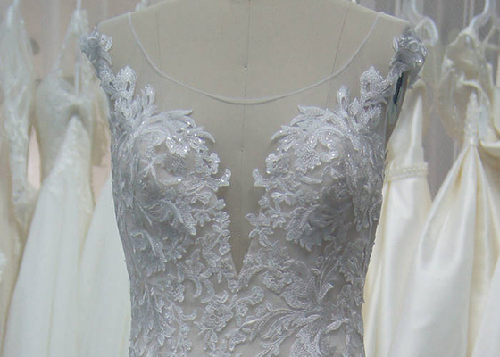 Embroidery Appliques Vintage Lace Sweetheart A Line Wedding Dress Pure White Bridal Wear