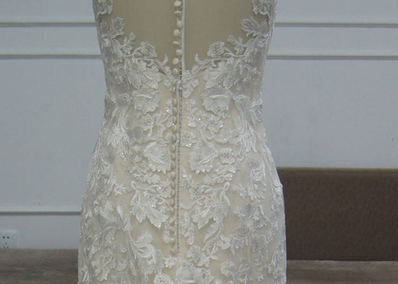 Embroidery Appliques Vintage Lace Sweetheart A Line Wedding Dress Pure White Bridal Wear