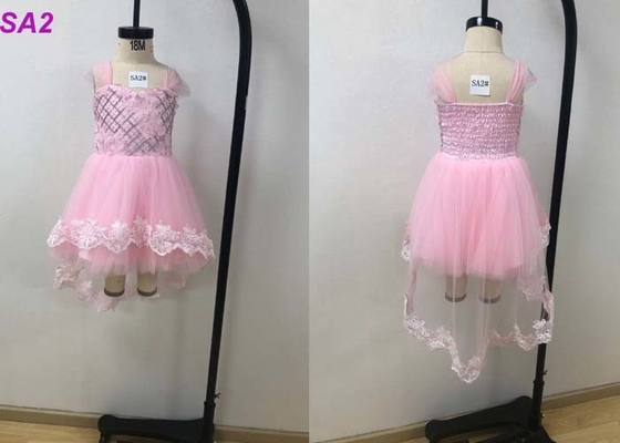 Das crianças cor-de-rosa do vestido do verão vestidos do florista para a multi cor do banquete de casamento opcional