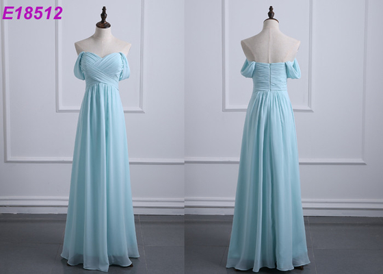 Fora do casamento chiffon do ombro a dama de honra veste o tamanho feito-à-medida ocasional
