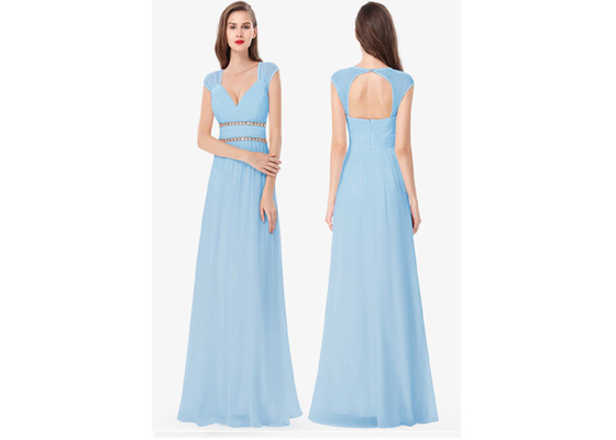 A dama de honra disponível chiffon dos azuis marinhos veste vestidos formais do banquete de casamento da forma